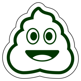 Pile Of Poo Emoji Sticker (Dark Green)